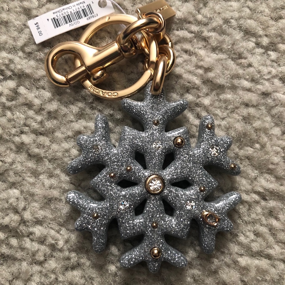 Coach snowflake bagcharm Keychain